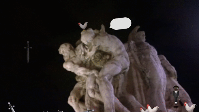 White Cocks — Animated Collage
